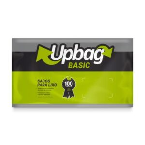 Saco para Lixo Basic Up Bag Cinza 15L Pacote com 50 unidades