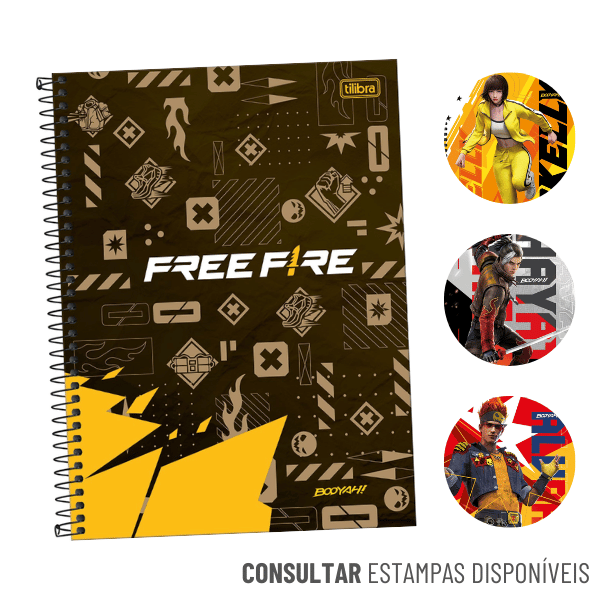 Adesivo Caderno Free Fire