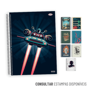 Caderno Universitário 1 Matéria Capa Dura Free Fire 80 Folhas - Recom