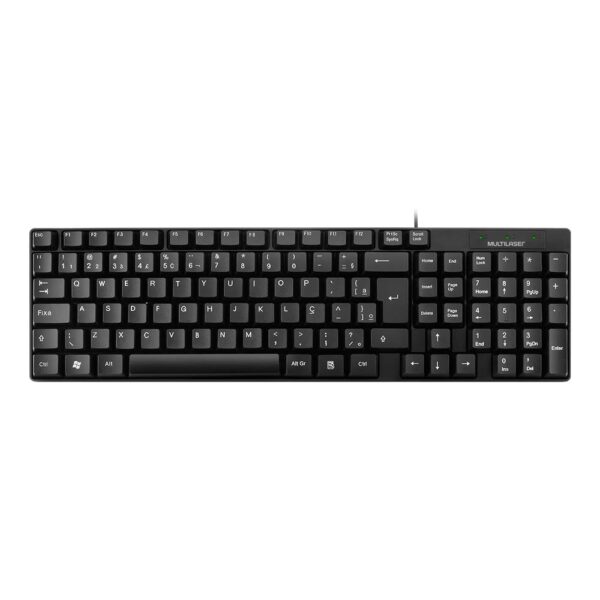 Teclado Básico Slim Preto USB Multilaser