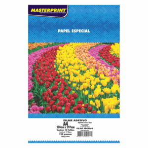Filme Adesivo Transparente Prova d Aguá Masterprint 150G A4 Pacote com 10 folhas