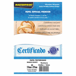 Papel Especial Linho Branco A4 180G PCT C/50 FL Master
