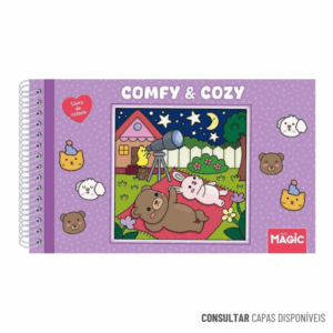 Livro de Colorir Bobbie Goods Comfy e Cozy Capa Dura 96 Páginas