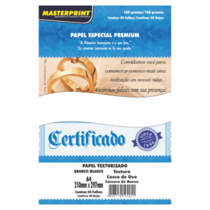 Papel Especial Casca de Ovo Branco A4 180G PCT C/50 FL Master