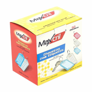 Chaveiro Color com Etiqueta CX C/50 UN