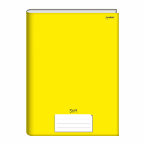Caderno Brochura Universitário Capa Dura Stiff Amarelo 96 Folhas Jandaia