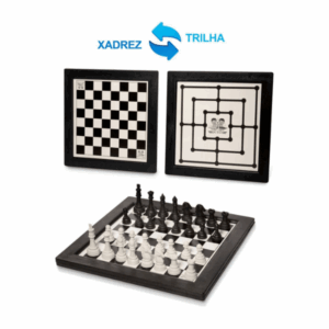 Brinquedo Educativo Jogo de Xadrez e Trilha Pequeno Dutati