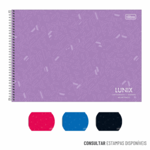 Caderno de Desenho Milimetrado Espiral Capa Dura Lunix 60 Folhas