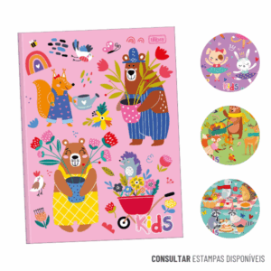 Caderno Brochura Universitário Capa Dura Sapeca Feminino 96 Folhas