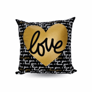 Almofada 40x40cm Love Coração Ouro