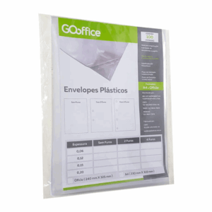Saco Plástico 0,06 m A4 Sem Furo Go Office PCT C/100 UN