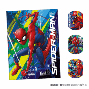 Caderno Brochura Universitário Capa Dura Spider Man 80 Folhas