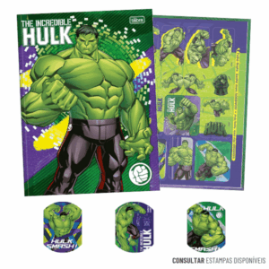 Caderno Brochura Universitário Capa Dura Hulk 80 Folhas