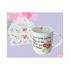 Caneca Porcelana Mãe Filho Que Te Ama + Gift Box