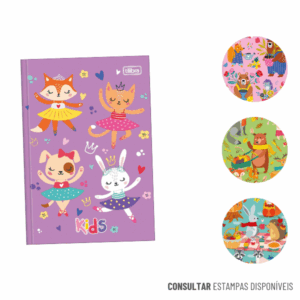 Caderno Brochura 1/4 Capa Dura Sapeca Feminino 96 Folhas