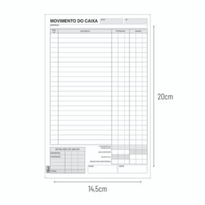 Talão Movimento do Caixa Pequeno 1/18 100 Folhas Tilibra