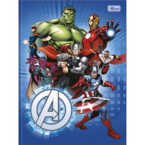 Caderno Brochura Universitário Capa Dura Avengers 48 Folhas
