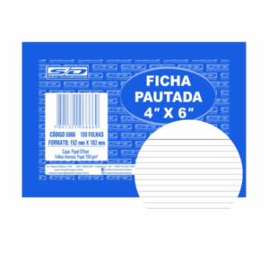 Ficha Pautada 152x102mm C/100 FL SD