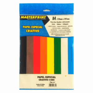 Papel Criativo A4 Color 75G Bloco 45 Folhas Master