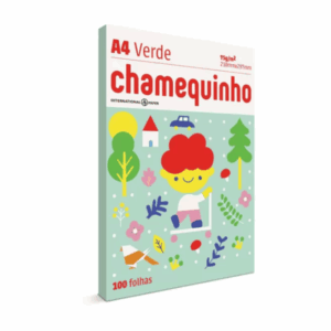 Papel Sulfite Chamequinho Verde A4 75G Pacote com 100 folhas