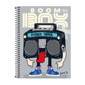 Caderno Universitário 10 Matérias Capa Dura Spice Masculino 160 Folhas