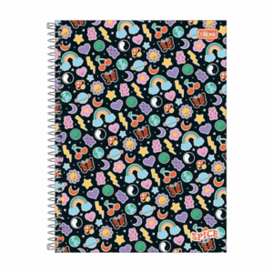 Caderno Universitário 12 Matérias Capa Dura Spice Feminino 192 Folhas