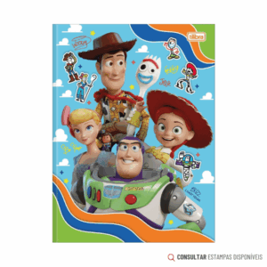 Caderno Brochura Universitário Capa Dura Toy Story 80 Folhas