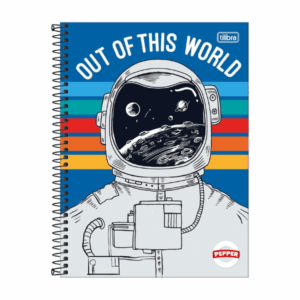 Caderno Universitário 1 Matéria Capa Dura Pepper Masculino 80 Folhas