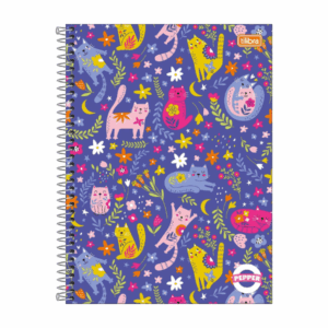 Caderno Universitário 1 Matéria Capa Dura Pepper Feminino 80 Folhas