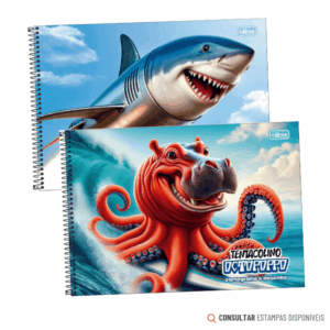 Caderno de Desenho Espiral Capa Dura 4 Fun 80 Folhas