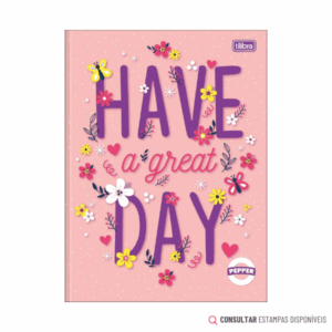 Caderno Brochura Universitário Capa Dura Pepper Feminino 80 Folhas