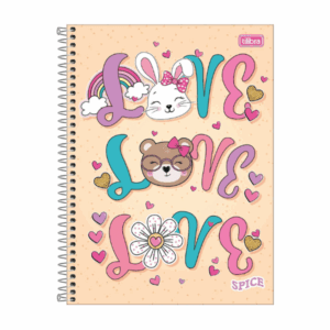 Caderno Universitário 16 Matérias Capa Dura Spice Feminino 256 Folhas