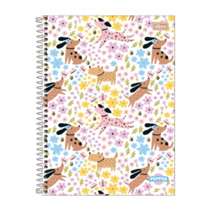 Caderno Universitário 20 Matérias Capa Dura Pepper Feminino 320 Folhas
