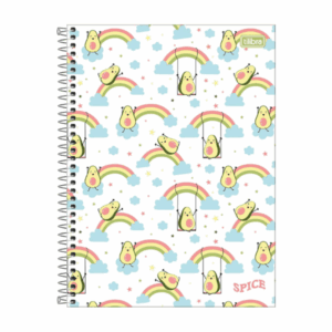 Caderno Colegial 10 Matérias Capa Dura Spice 160 Folhas