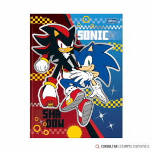 Caderno Brochura Universitário Capa Dura Sonic 80 Folhas