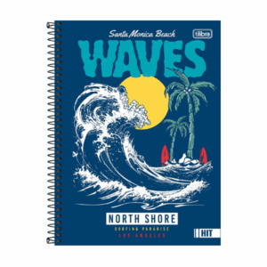 Caderno Universitário 10 Matérias Capa Dura Hit Masculino 160 Folhas