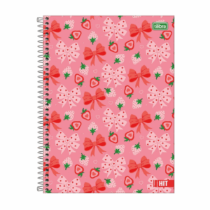 Caderno Universitário 10 Matérias Capa Dura Hit Feminino 160 Folhas