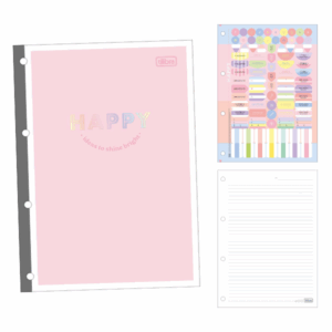Folha para Fichário Universitário Tiliflex Happy 80 Folhas