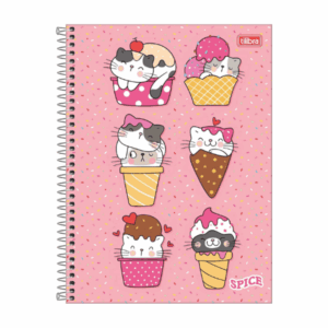 Caderno Universitário 20 Matérias Capa Dura Spice Feminino 320 Folhas