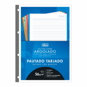 Folha para Fichário Universitário Tiliflex Tarjado 96 Folhas