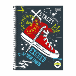 Caderno Universitário 10 Matérias Capa Dura Pepper Masculino 160 Folhas