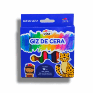 Giz de Cera Fino 12 Cores Pira