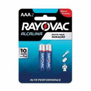 Pilha Alcalina AAA Rayovac 2 Unid
