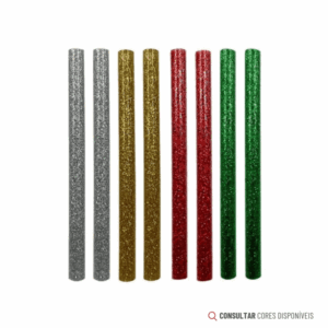 Bastão de Cola Quente Grossa (Silicone) C/Glitter