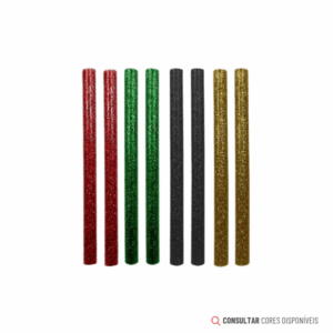 Bastão de Cola Quente Fina (Silicone) C/Glitter