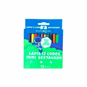 Lápis de Cor 12 Cores Mini Sextavado Futuro