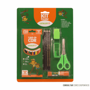 Lápis de Cor 12 Cores Kit Leonora