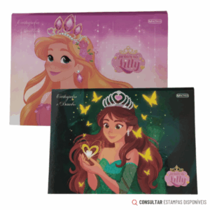 Caderno de Desenho Brochura Capa Dura Princesa Lilly 96 Folhas Jandaia