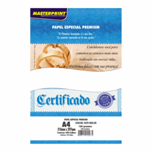 Papel Especial Couche Semi Brilho Branco A4 160G PCT C/50 FL Master