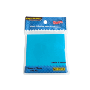 Bloco Adesivo 75x75mm Azul Neon C/100 FL MP 2010 Master